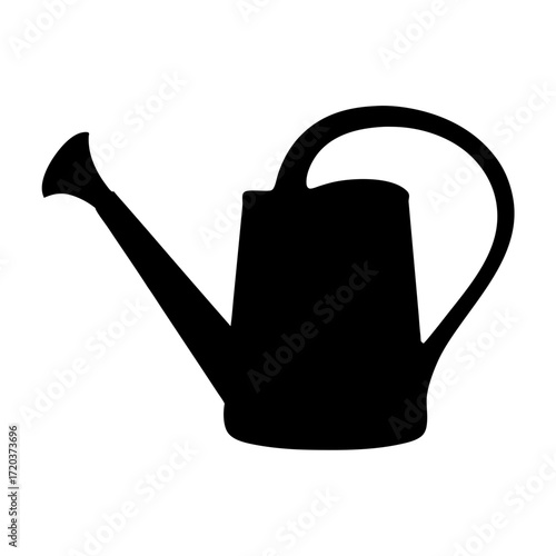 Watering can vector illustration for gardening and plant care equipment silhouette design icon
