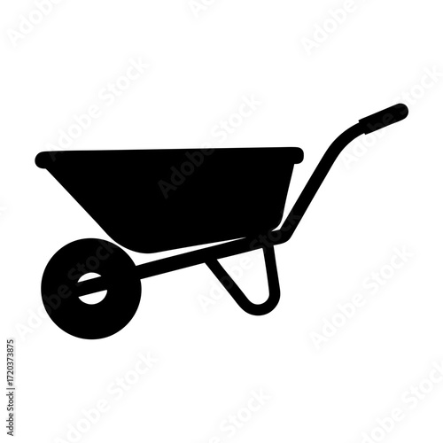 Wheelbarrow vector illustration for gardening construction agriculture and landscaping projects