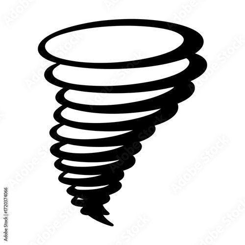 Isolated vector illustration of a tornado, twister, cyclone, weather, storm, and vortex icon