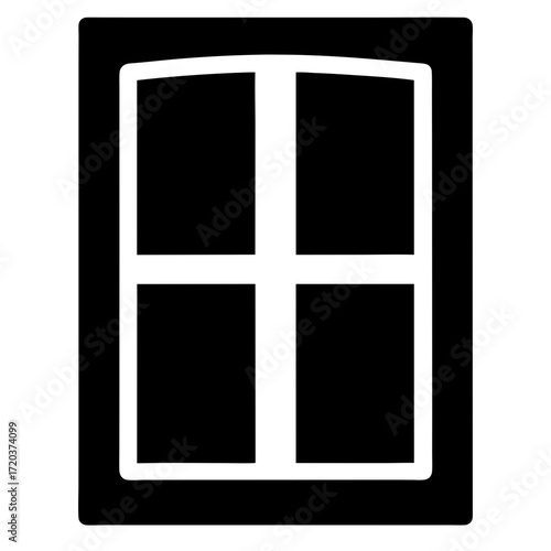 Window frame design illustration for home interior decor and architectural design projects resource
