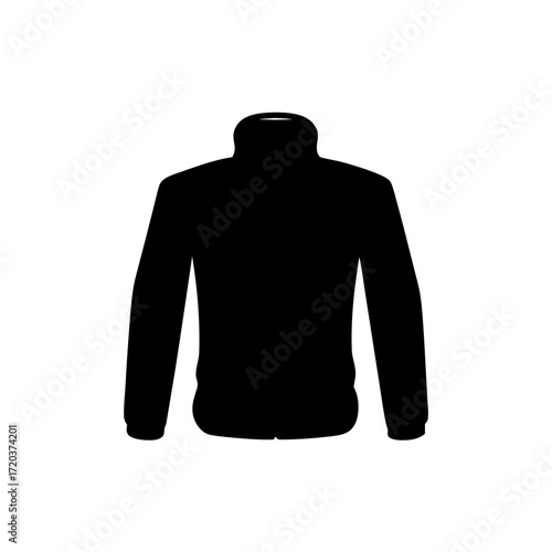 Black fleece jacket mockup vector template for men and women apparel for winter and fall season