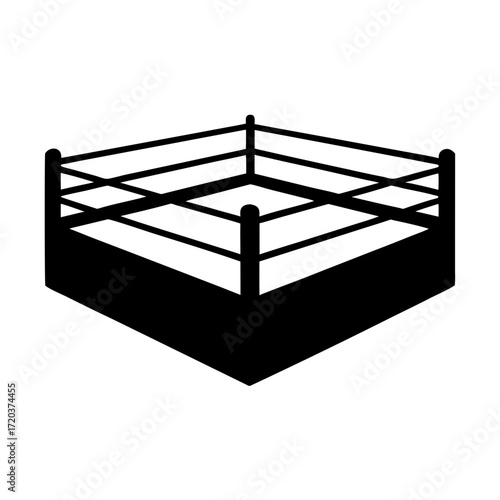 Boxing ring illustration for sports equipment and martial arts venue vector graphic design