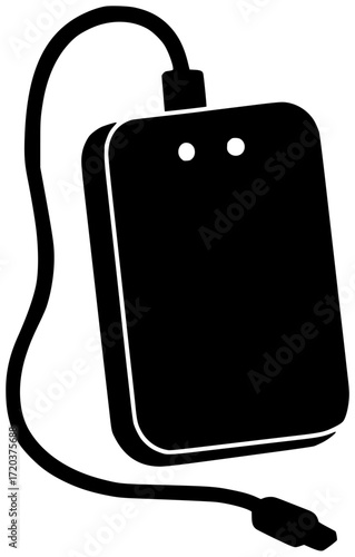 device illustration phone silhouette energy logo mobile icon power outline battery recharge bank usb smartphone smart digital charger portable shape internet vector graphic background