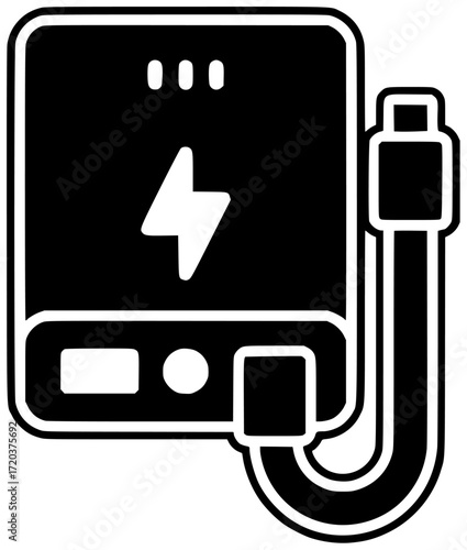 device illustration phone silhouette energy logo mobile icon power outline battery recharge bank usb smartphone smart digital charger portable shape internet vector graphic background