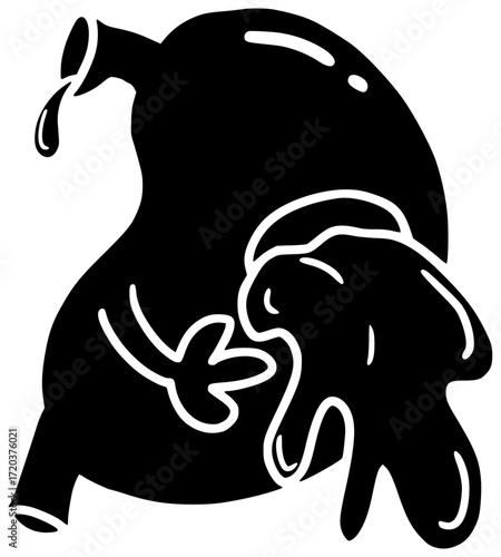 dish illustration stomach silhouette food logo meal icon plate outline dinner lunch pepper woman meat pain full hot tasty shape korean vector graphic background