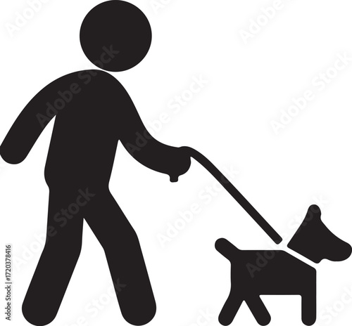 Person Walking Dog on a Leash

