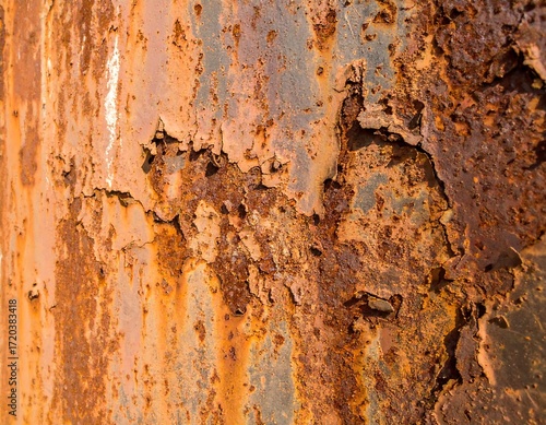 Rusted metal surface texture