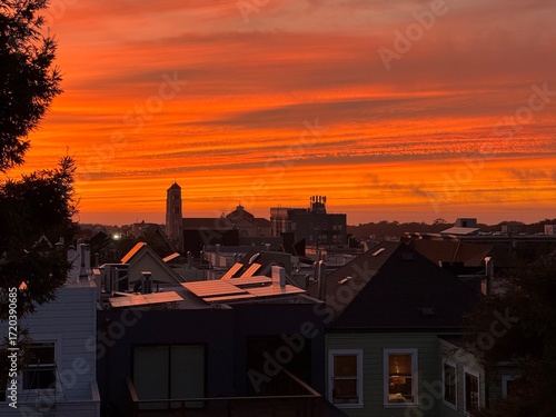 sunset over San Francisco