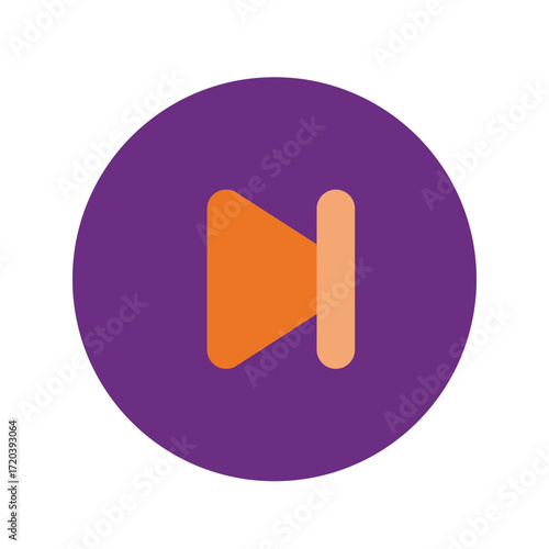 Play next video button icon vector UI