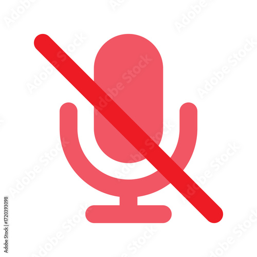 Microphone off icon vector UI