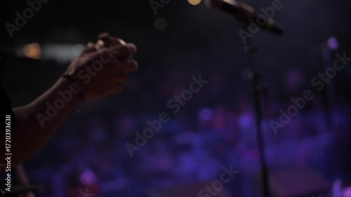 Man playing percussion on stage