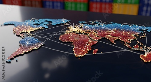 Global Trade Network Connecting the World with Logistics and Global Commerce