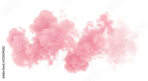 Pink Smoke Cloud Explosion on Black Background abstract