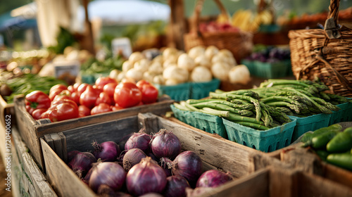 Vibrant Farmers Market Fresh Produce Display