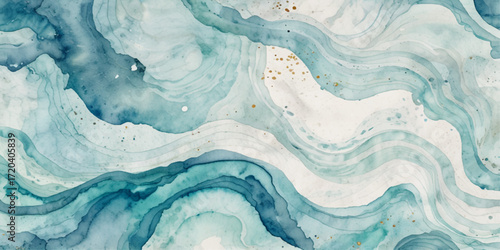 Abstract blue and white water ocean wave and curved line background. Blue wave with liquid fluid ocean texture. Ocean wave banner background.

