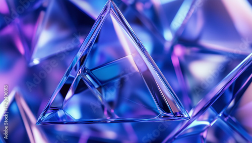 Chaotic Glass Shapes Background