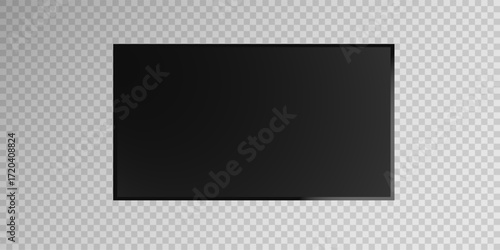 Modern Flat LCD or LED Television PNG Illustration Isolated on White for Digital Tech and Media UI Projects