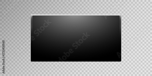 Modern Flat LCD or LED Television PNG Illustration Isolated on White for Digital Tech and Media UI Projects