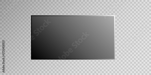 Modern Flat LCD or LED Television PNG Illustration Isolated on White for Digital Tech and Media UI Projects