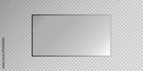 Modern Flat LCD or LED Television PNG Illustration Isolated on White for Digital Tech and Media UI Projects