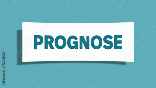 Quadro em tela Prognose (forecast) - A card isolated on light green background.