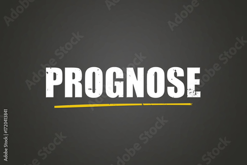 Canvas Print Prognose (forecast) - A blackboard with white text.