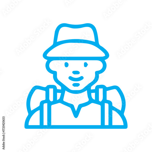 Happy Hiker Icon