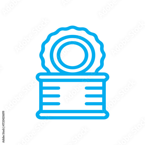 Open Tin Can Outline Icon