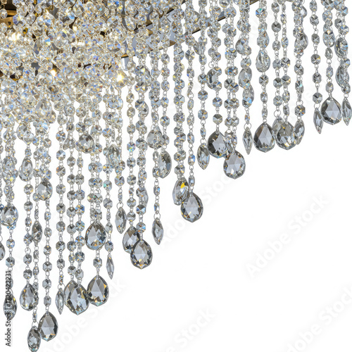 crystal hanging on white background 