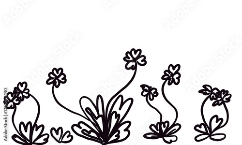Abstract color background with flower and copy space for text