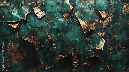 Paint and brush ink calligraphy with beautiful colors and abstract background