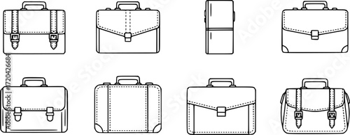 Premium pack of briefcase line icons.