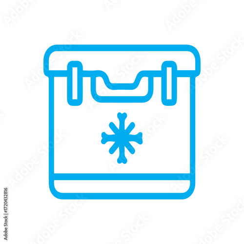 Portable cooler box icon
