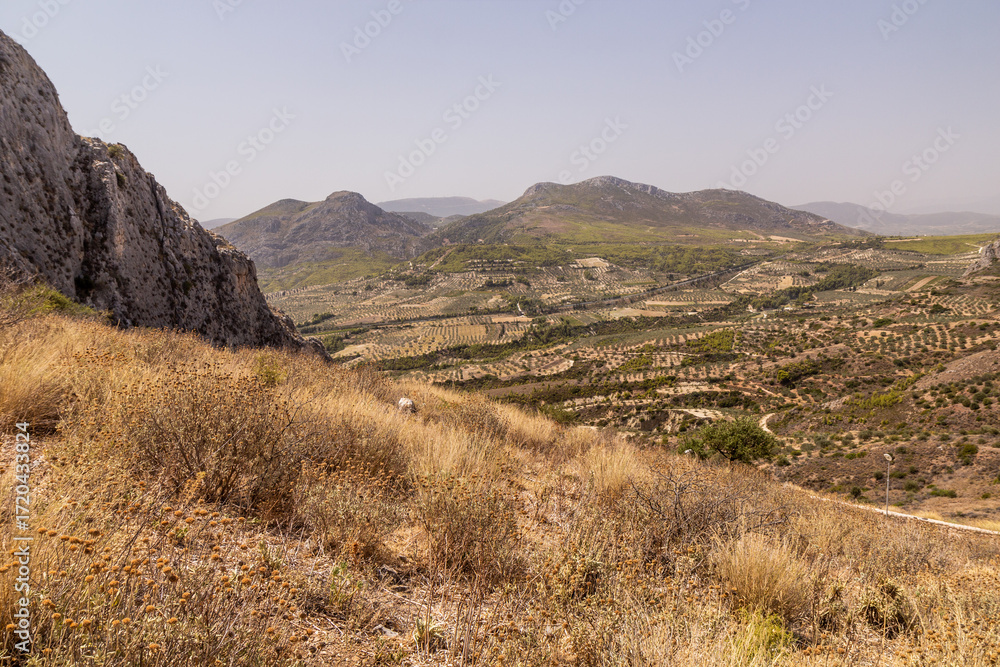 Fototapeta premium View from Acrocorinth (acropolis of ancient Corinth), Greece