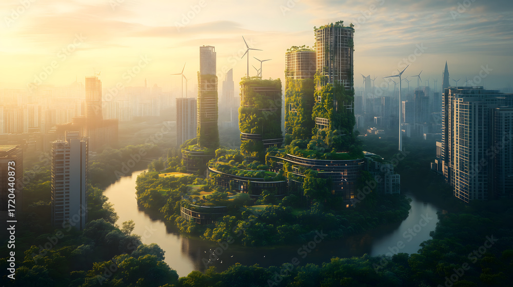 Fototapeta premium Eco City