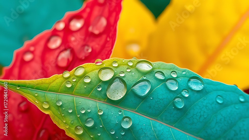 water drops on a red flower