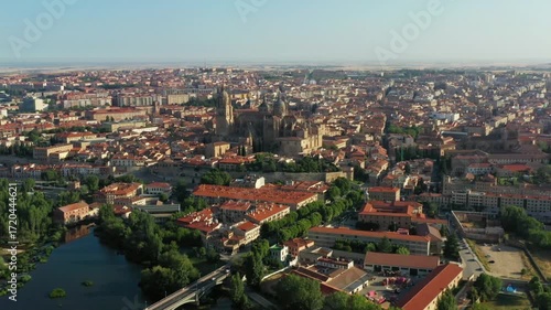 Panoramic view of salamanca city with its historical buildings and architecture