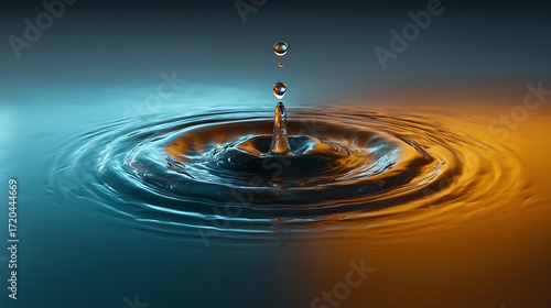 background of water droplets on the water surface