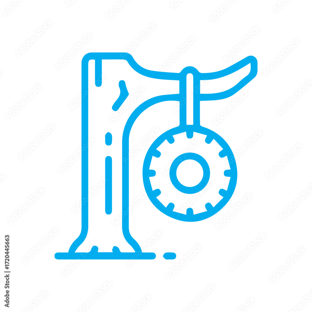 Fototapeta premium Childhood Tire Swing Icon