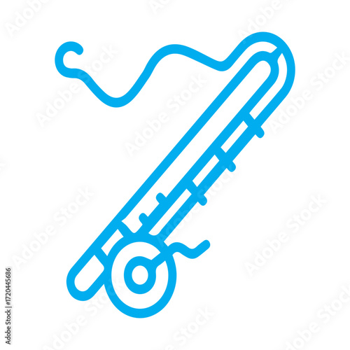 Fishing Rod Line Art Icon