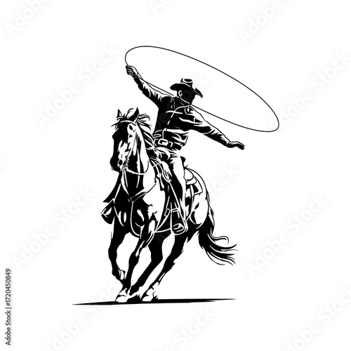 Horses silhouettes vector illustration isolated, equestrian, equine, galloping, Four black silhouettes of horses running on a white background. Perfect for themes related to horse racing animal