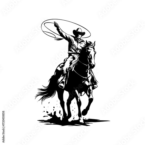 Horses silhouettes vector illustration isolated, equestrian, equine, galloping, Four black silhouettes of horses running on a white background. Perfect for themes related to horse racing animal