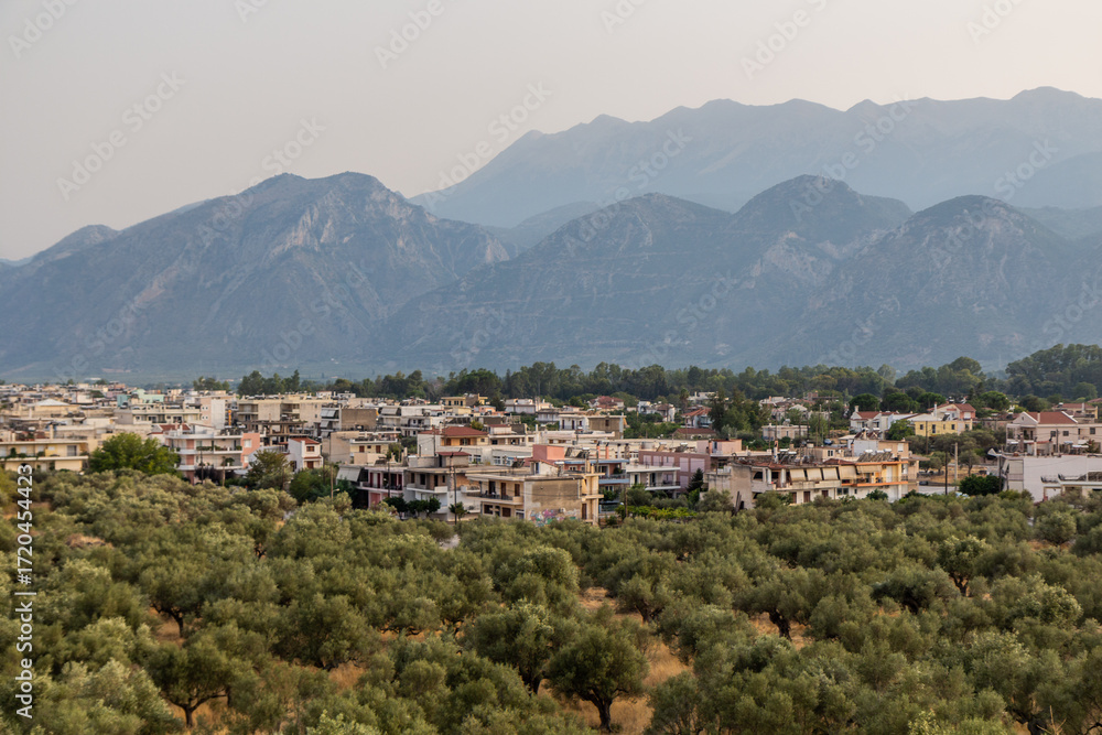 Naklejka premium Sparta town on Peloponnese peninsula, Greece