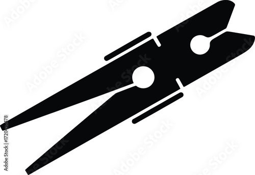 Classic Clothes Peg Icon for Laundry and Household Chores with Strong Grip Mechanism