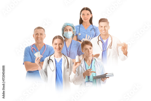 Beautiful female doctor wit...