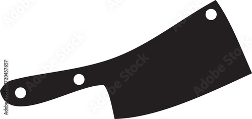 Butcher Knife Cleaver Silhouette Vector Design 