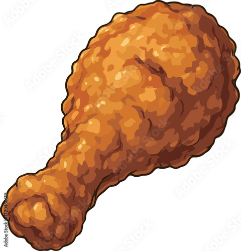 シンプルなフライドチキンのイラスト