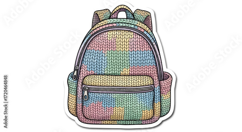 Colorful Knitted Backpack A Stylish and Functional Accessory for Everyday Adventures and Travel