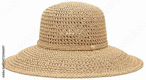 Stylish Crochet Straw Sun Hat for Women Wide Brim, Summer Protection