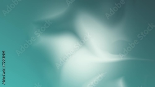 Abstract turquoise and white fluid motion background